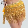 New Sequined Fringed Waist Chain Belly Dance Waist Chain Indian Bohemian Lace-up Waist Scarf Sequined Fringed Skirt.