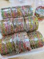 Raindrop/Rainbow glass bangles with stone work premium quality 12 piece multicolor churi. 