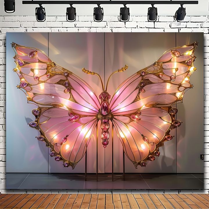 1%20giant%20pink%20butterfly%20decoration%20with%20glowing%20gold%20frame%20-%20butterfly%20party%20decoration%20-%20Image%204