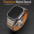 Titanium Metal Band For Apple Watch Ultra 3 2 49mm Series 11 10 46mm 9 8 7 45mm Butterfly Clasp Men Strap For iWatch 6 SE 3 44mm. 