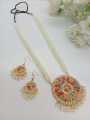 Antique Silver Party Bridal Choker Necklace Set with Earrings for Women.. 
