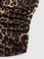 European and American Spring, Summer and Autumn Hot-Selling Leopard Print Casual Large Size Neck Vest. 