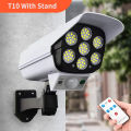 77 LED Light Fake Camera Security Motion Sensor Solar Dummy Camera Home Surveillance Cameras Light IP65 Lamp for Home Garden. 