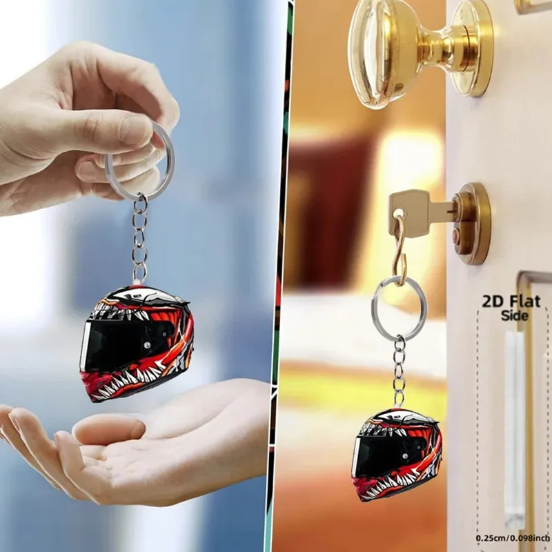 2D/3D Helmet Keychain Mini Motorcycle Helmet Keychain Acrylic Backpack  Charm Car Key Ring Bag Accessory Pendant pen gpt | Daraz.com.np