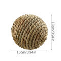 Handmade straw and rattan pet ball water grass ball parrot foot ball rabbit hamster cat pet chew toy ball chew toy to clean teet. 