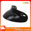 Universal Black 3-Snap Motorcycle Helmet Peak Lens Open Face Sun Shade Visor Shield. 