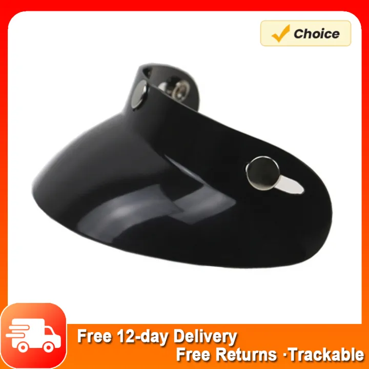 Universal%20Black%203-Snap%20Motorcycle%20Helmet%20Peak%20Lens%20Open%20Face%20Sun%20Shade%20Visor%20Shield%20-%20Image%202