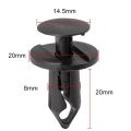 100/50PCS 8mm Car Replacement Push Pin Rivet For Car Bumper Trunk Fender Lining Snap Clips Retainer  for Ford VW Audi n807389S. 