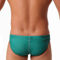 Mens Tight Swim Briefs Low Waist With Back Drainage Line Comfortable Fashion Quick Dry Elastic Drawstring Swimwear For Surf.