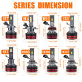 Heyword 2800W 6000000LM PLUS H7 H11 H1 H4 Led Headlight Bulb 6000K LED HB3 HB4 Double Copper Tube Led Light Kit for Car 12V 2PCS.