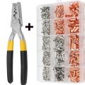 970 Copper Tube Terminal Cable Lug Bootlace Ferrule Kit with Heat Shrink Tube Crimping Plier Copper Connecting Pipe Wire Joint. 