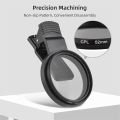 Circular Universal Polarizer Camera Lens Clip 52MM Portable CPL Filter Kit Professional Phone Camera Lens for IPhone 16 15 14 13. 