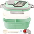 1PC Convenient Insulated Lunch Box, European Oval Sealed Fresh-keeping Lunch Box, Double-layer Household Adult Bento Box. 