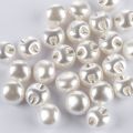 50PCS 10mm Round Sewing Pearl Buttons mushroom buttons for Clothing Dress Accessories Scrapbooking Garment Decorative DIY Crafts.