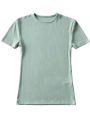 Casual Summer Woman Skinny Fit T-shirt Tight Short-Sleeve O-neck Tee Basic Solid Crop Tops T Shirt.