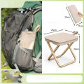 Outdoor folding pencil case small stool pocket stool portable fishing stool camping travel leisure handbag chair. 