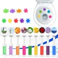 Toilet Gel 1Pc/14 Count Toilet Bowl Gel Stamp 6 Kinds Of Scent Toilet Cleaner Gel Stamp Kit Air Freshener Flower Fragrance. 