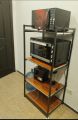 Microwave oven Stand Rack Wood Storage Kitchen Home shelf of 4 layers. 