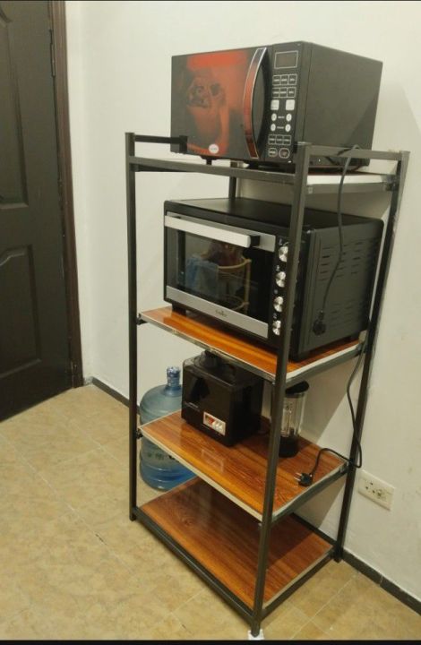 Microwave%20oven%20Stand%20Rack%20Wood%20Storage%20Kitchen%20Home%20shelf%20of%204%20layers%20-%20Image%204
