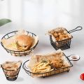 French Fries Basket Snack Bucket Chip Fried Chicken Storage Basket Food Frying Basket Oil Strainer Creative Tableware Container. 