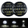 for Nissan Patrol Y60 Hummer H1&H2 Lada 4X4 7inch LED Headlight DRL For Jeep Wrangler TJ JK LJ CJ 7inch for Land Rover Defender.