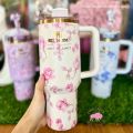 Stanley Tumbler X Love Shack Fancy Limited Edition Trendy Tumbler Stainless Steel Tumbler Travel Mug Gift for Girls Women. 