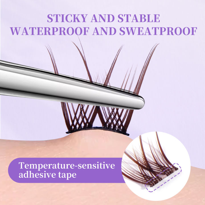 MAGEFY%20No%20Glue%2036/48%20Cluster%20Brown%20Individual%20Eyelashes%2010-12mm%20Required%20Easy%20to%20Remove,%20Natural%20Lash%20Extension%20Eye%20Beauty%20Tools%20-%20Image%204