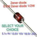 Zener diode 0.5W Zener diode  1/2W. Select your choice.. 