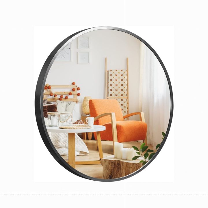60%20x%2060%20cm%20Round%20Mirror%20Black%20/Modern%20Bathroom%20Wall%20Mirror%20Extra%20Large%20Decorative%20Vanity%20Mirror,%20Entranceway,%20Lavatory,%20Living%20Room%20etc%20-%20Image%203