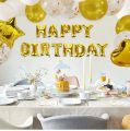 Gold Birthday Decorations, Birthday Decorations Party Decorations with Happy Birthday Banner Balloons. 
