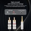 YYTCG-CM Aux Cable Adapter, TV Audio Cable, PC Amplifier, Home Theater, DVD Speaker Cable, 3.5mm to 2RCA, 3.5mm. 