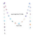 Gradient Silver Paper Star Garland for Kids Birthday Party Decoration Wedding Christmas Wall Hanging Banner Girl Boy Baby Shower. 