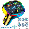 Bluetooth 5.0 Fm Transmitter Car Mp3 Player Wireless Hands-Free Audio Receiver Car Radio Dual USB Fast Charger. 