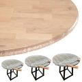 10pcs Fitted Round Tablecloth Transparent Waterproof Oil-Proof Table Cover Protector Cloth Dinning Table Table Covers Home.