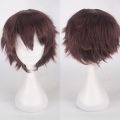 Men Women Synthetic Anime Cosplay Wigs Short Straight Hair Heat Resistance Multicolour Red White Pink Gray Brown. 