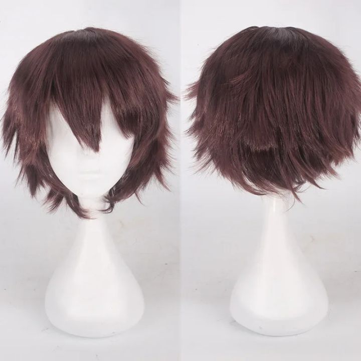 Men%20Women%20Synthetic%20Anime%20Cosplay%20Wigs%20Short%20Straight%20Hair%20Heat%20Resistance%20Multicolour%20Red%20White%20Pink%20Gray%20Brown%20-%20Image%204
