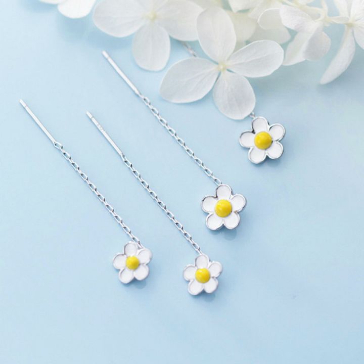 Silver%20Color%20Trend%20Daisy%20Flower%20Long%20Wire%20Tassel%20Thread%20Hanging%20Earrings%20For%20Women%20Crystal%20Zircon%20Piercing%20Earring%20Girl%20Jewelry%20-%20Image%206
