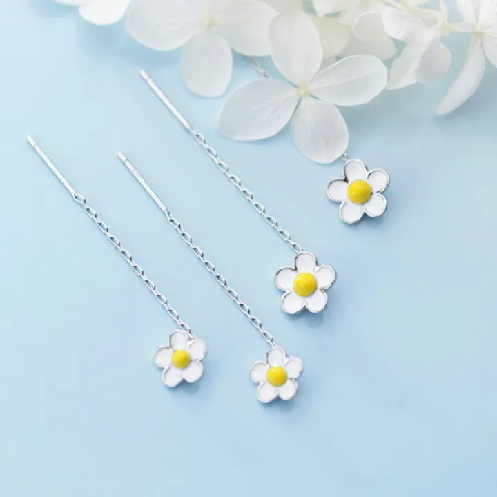 Silver%20Color%20Trend%20Daisy%20Flower%20Long%20Wire%20Tassel%20Thread%20Hanging%20Earrings%20For%20Women%20Crystal%20Zircon%20Piercing%20Earring%20Girl%20Jewelry%20-%20Image%206