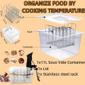 Sous vide shelf bracket bracket stainless steel sous vide cooker 11L container and rack double wall container with 11 liter lid strong material. 