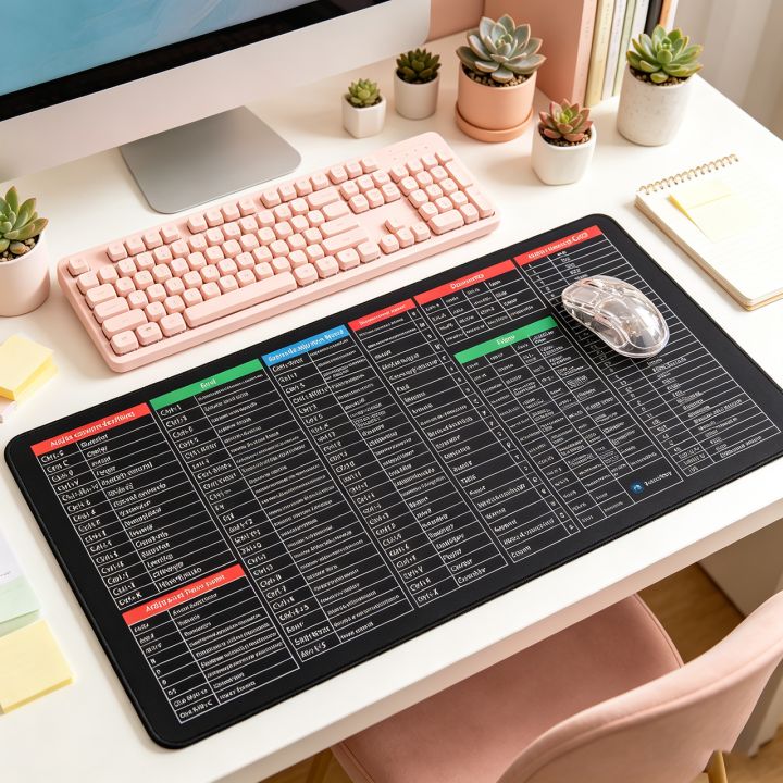 Spanish%20Excel%20Shortcuts%20Pattern%20Large%20Mouse%20Pad%20Office%20Desk%20Mat%20Computer%20Keyboard%20Pad%20Starters%20%20for%20Office%20Workers%20Students%20-%20Image%205