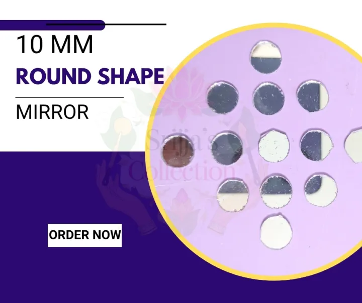 10mm%20(1cm)%20Round%20Shape%20Small%20Glass%20Mirror%20Pieces%20%7C%20Lippan%20Art,%20Embroidery,%20Jewellery%20Making,%20Mosaic%20Tiles%20&%20DIY%20Crafts%20-%20Image%203
