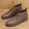 Retro Plus Size Desert Boots Men Ankle boots Brand Comfortable Leather Boots For Men.