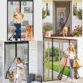 Magnetic Screen Door Net Self Closure Pets Dog Friendly Durable Fiberglass Mesh Curtain Keep Bugs Mosquito Out For Bedroom Door.
