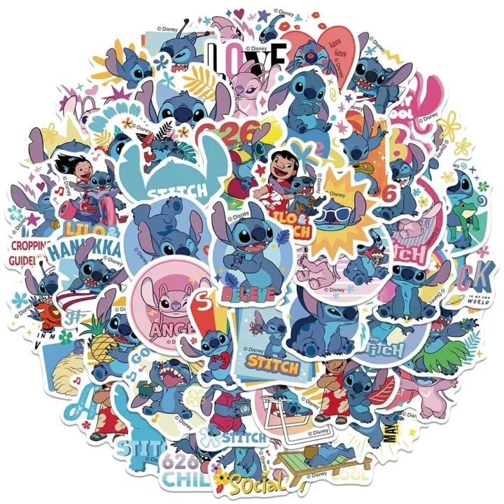 25 pcs of Cute cartoon Lilo and stich stickers for laptop keyboard ...