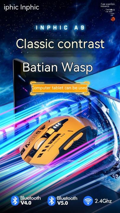 Inphic%20A9%202.4G%20Bluetooth%20Rechargeable%20Wireless%20Silent%20%20Gaming%20Mouse%20%20%20Three-mode%20%20Mecha%20Style%20Mouse%20%20%20For%20Pc%20%20Office%20%20Laptop%20-%20Image%205