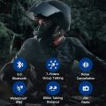 Q7 Motorcycle Helmet Intercom 800M with controller Bluetooth-compatible for 7 Riders group talk BT Interphone Headset. 
