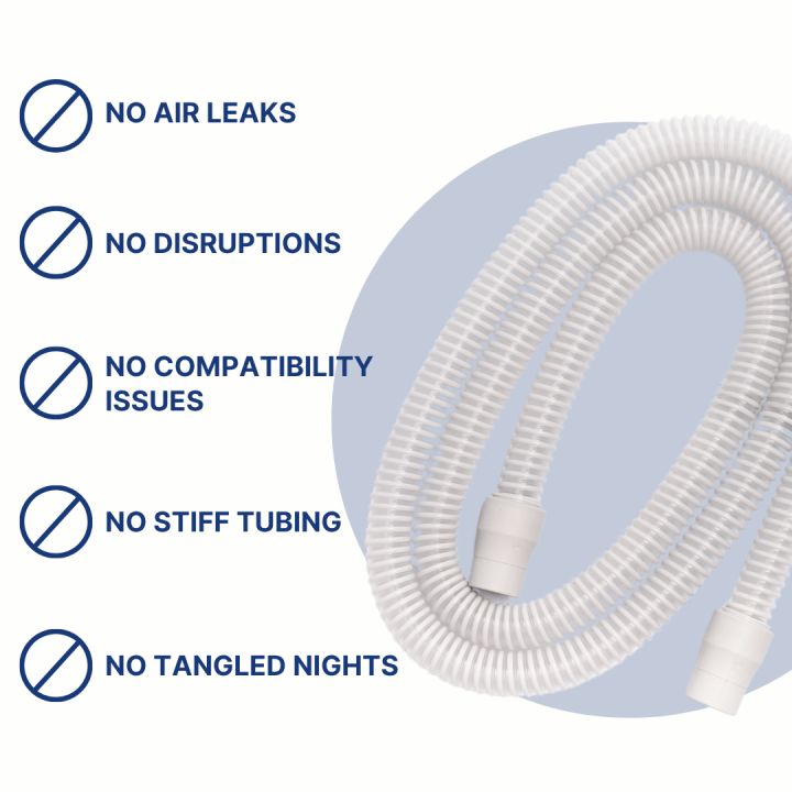 Universal 6-Foot CPAP / BiPAP Tubing for Mask | Standard 22mm Diameter CPAP Hose | Flexible, Non-Heated Replacement Tubing for All Major Sleep Apnea Machines