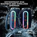 BoomBox 30w Waterproof IPX6 12-hours Standby Wireless Speaker Heavy Bass Surrounding High-fidelity Sound. 