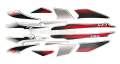 Bajaj Pulsar 135 Black Red Full Sticker Kit. 