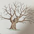 Fingerprint Tree Wedding Graduation Fingerprint Tree Canvas Guest Book DIY Creative Sign-In Book Waterproof for Birthday Wedding. 